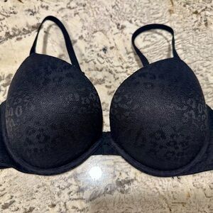 Victoria's Secret Pink Black Animal Print Patterned Bra